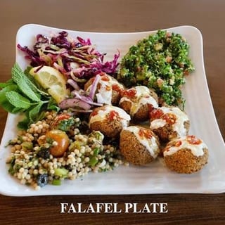 Falafel (6) w/ 2 sides & pita